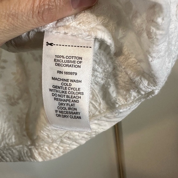 Cupio XL Women's Flutter Sleeve Cotton Voile Blouse - Picture 10 of 13